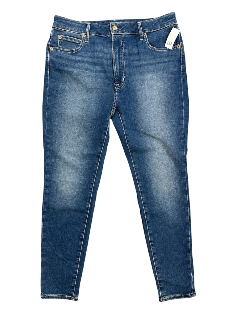 GAP Ace Jean size 4, 33-35 Medium Indigo Skinny Denim, New! (Women or Men)